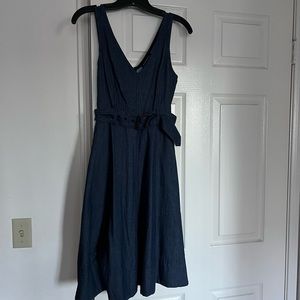 Banana Republic chambray midi a line dress